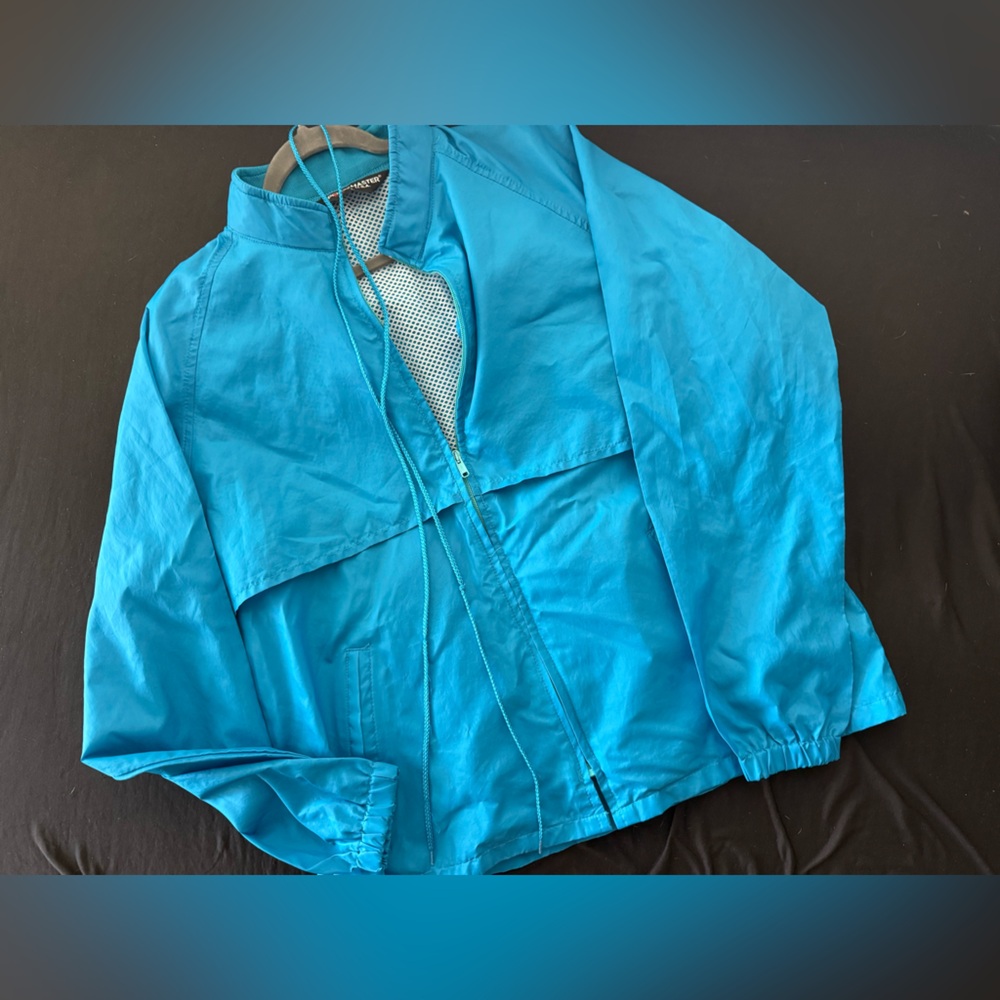 Vintage Vibrant Blue sport master Windbreaker Jacket